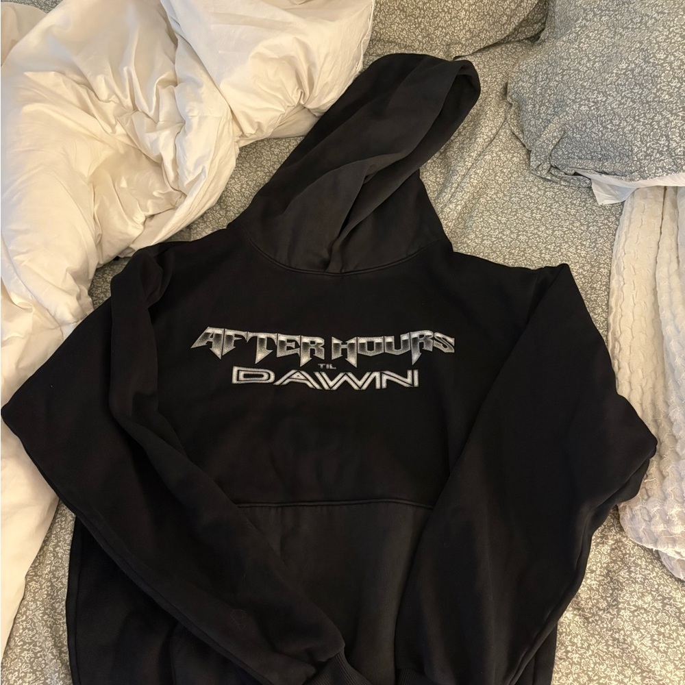 The Weeknd after hours till dawn faded hoodie concert 2025 merch